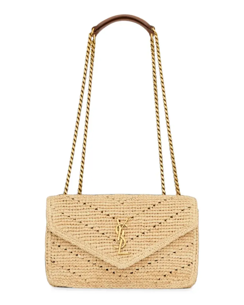 Saint Laurent Kleine Loulou Tasche aus Bast - Nude Nude