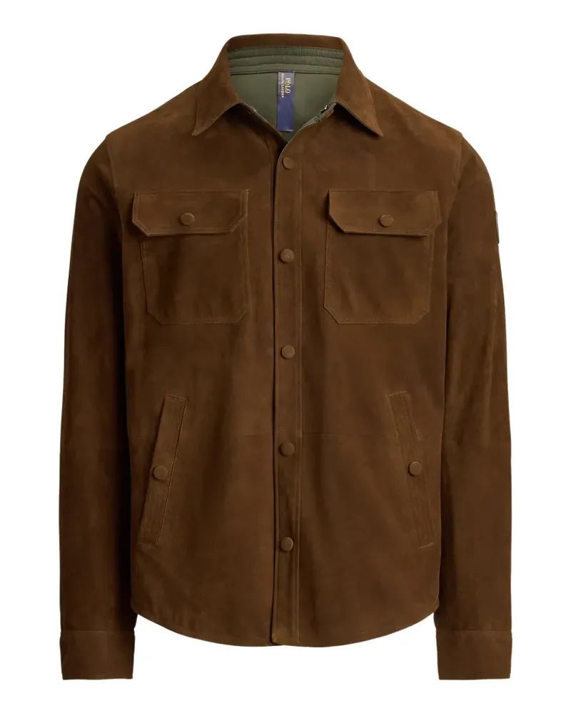 Ralph Lauren Wendbare Jacke aus Wildleder-Taft - Braun Braun