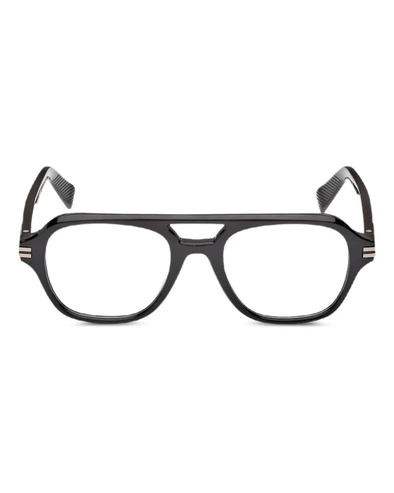 Ermenegildo Zegna Klassische Pilotenbrille - Schwarz Schwarz