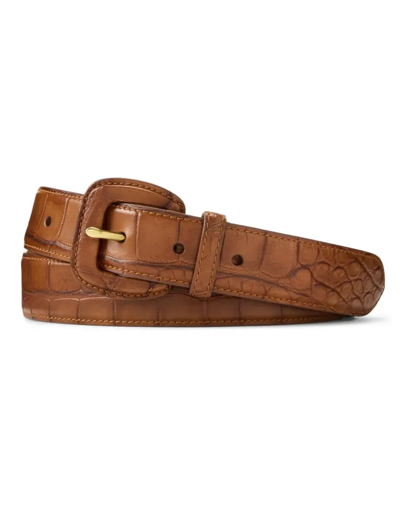 Ralph Lauren Gürtel aus Alligatorleder - Braun Braun