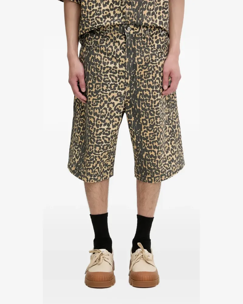 RHUDE leopard-print shorts - Braun Braun