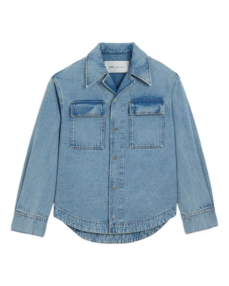 AMI Paris Jeanshemd mit Taschendetail - Blau Blau