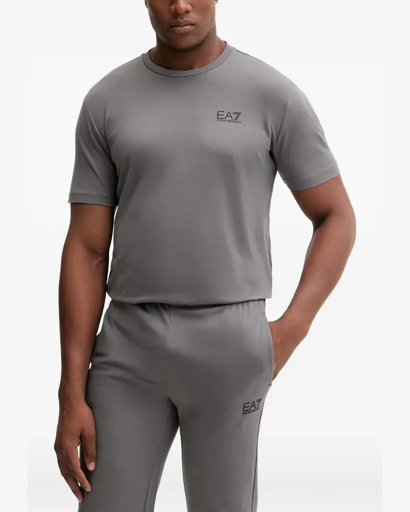 EA7 logo-print short-sleeve T-shirt - Grau Grau