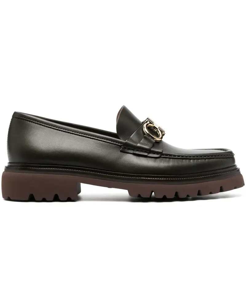 Ferragamo Gancini Loafer mit dicker Sohle - Braun Braun