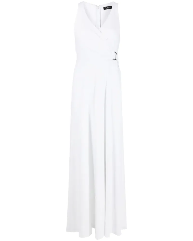 Ralph Lauren Langes Wickelkleid - Weiß Weiß