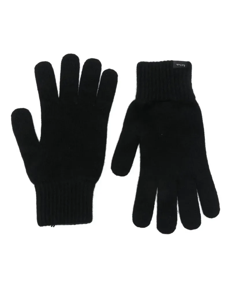 Paul Smith ribbed-trim gloves - Schwarz Schwarz