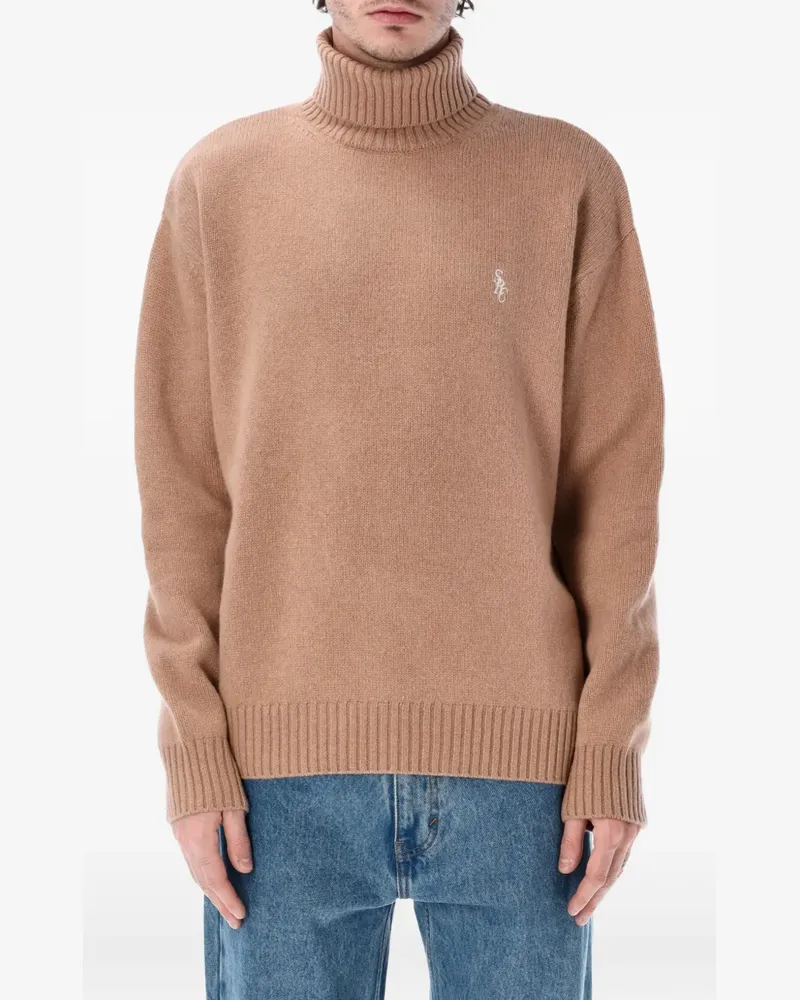 SPORTY & RICH wool roll-neck sweater - Braun Braun