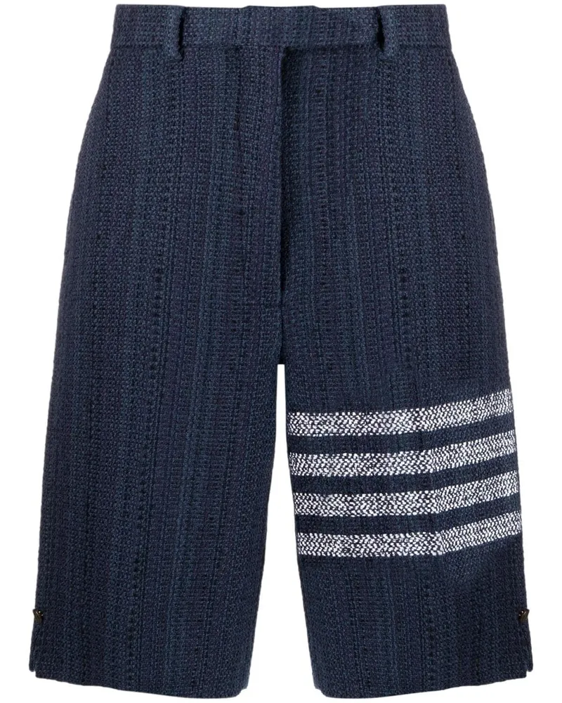 Thom Browne Gestreifte Shorts mit hohem Bund Blau