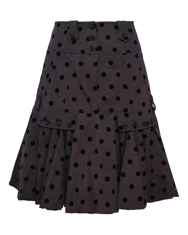 Rokh puff hem midi skirt - Grau Grau