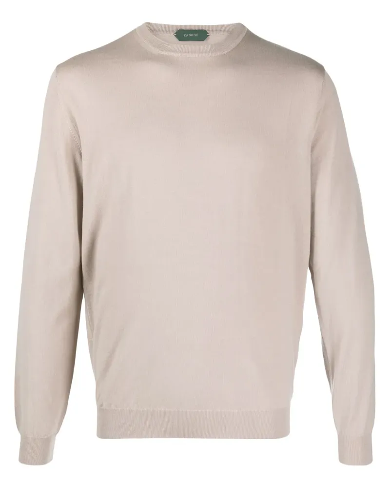 Zanone Pullover mit Rundhalsausschnitt - Nude Nude