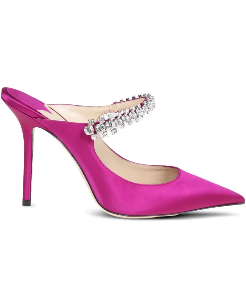 Jimmy Choo Spitze Pantoletten mit Kristallen 100mm - Rosa Rosa