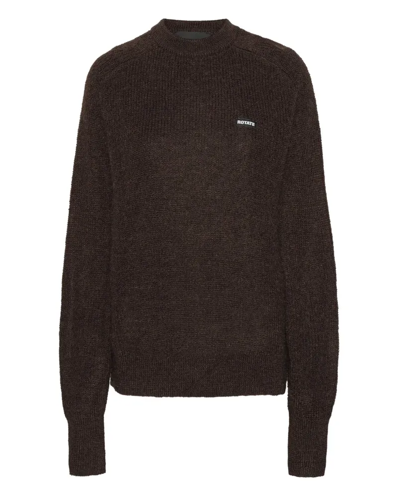 ROTATE Birger Christensen Pullover mit Rundhalsausschnitt - 2910 - CHICORY COFFEE 2910