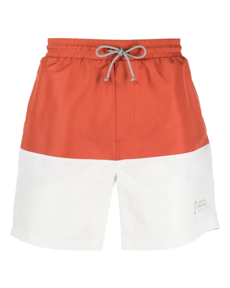Brunello Cucinelli Badeshorts mit Kontrasteinsätzen - Orange Orange