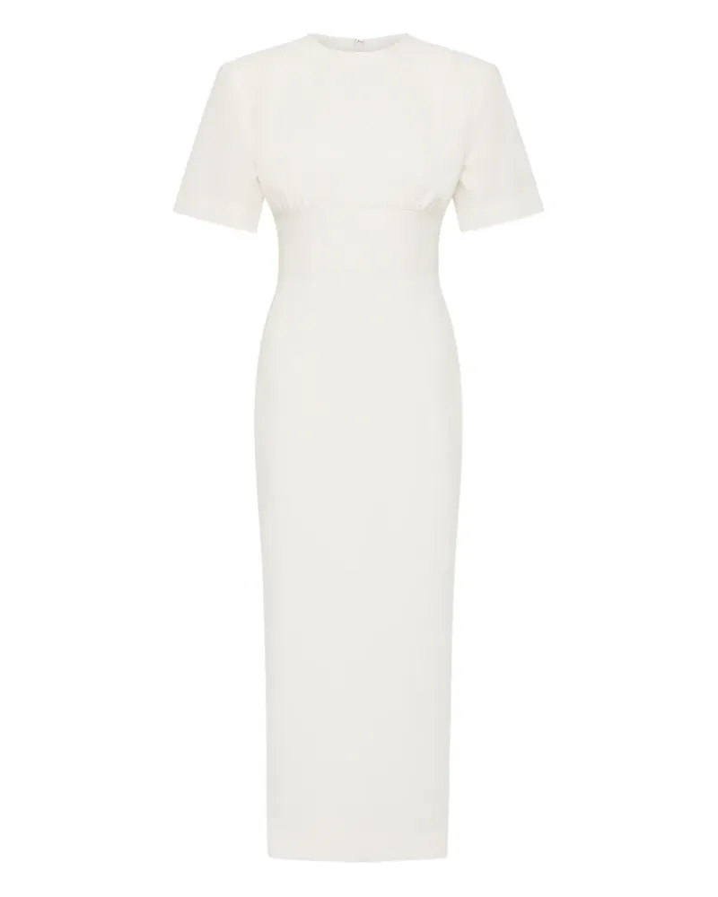 Rachel Gilbert Kurzärmeliges Dover Midikleid - Weiß Weiß