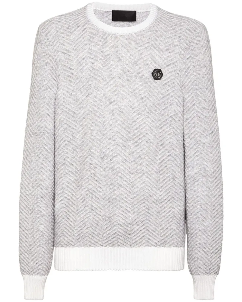 Philipp Plein Klassischer Pullover Weiß
