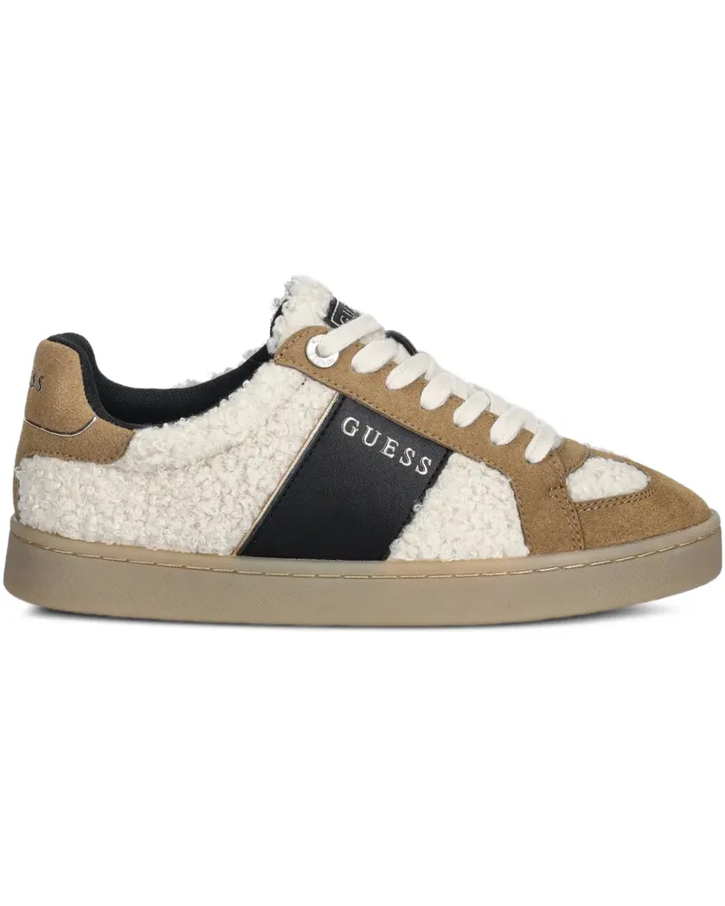 Guess Jrone Sneakers aus Faux Fur - Nude Nude