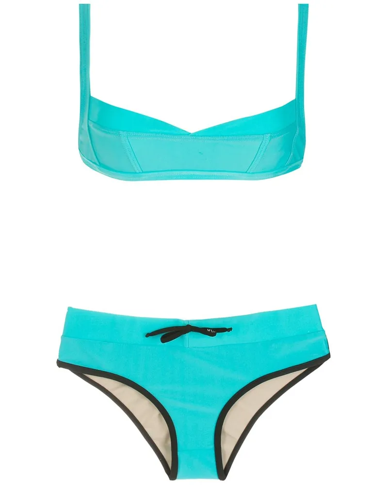 Amir Slama Bikini mit Cut-Outs - Blau Blau