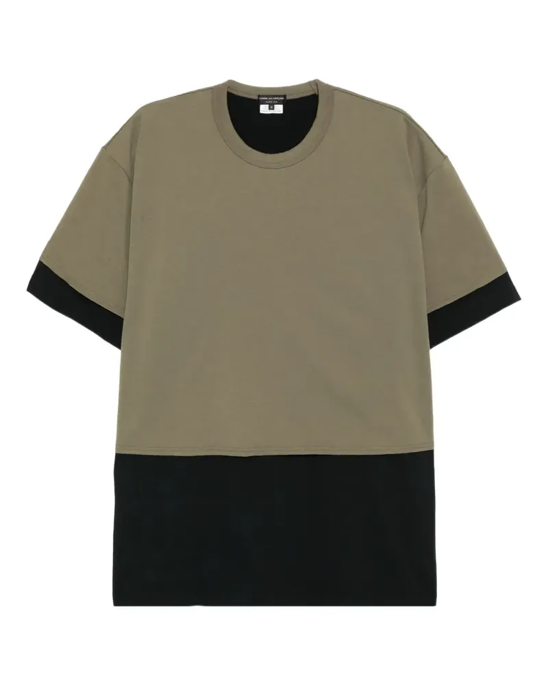Comme des Garçons Zweifarbiges T-Shirt - Grün Grün