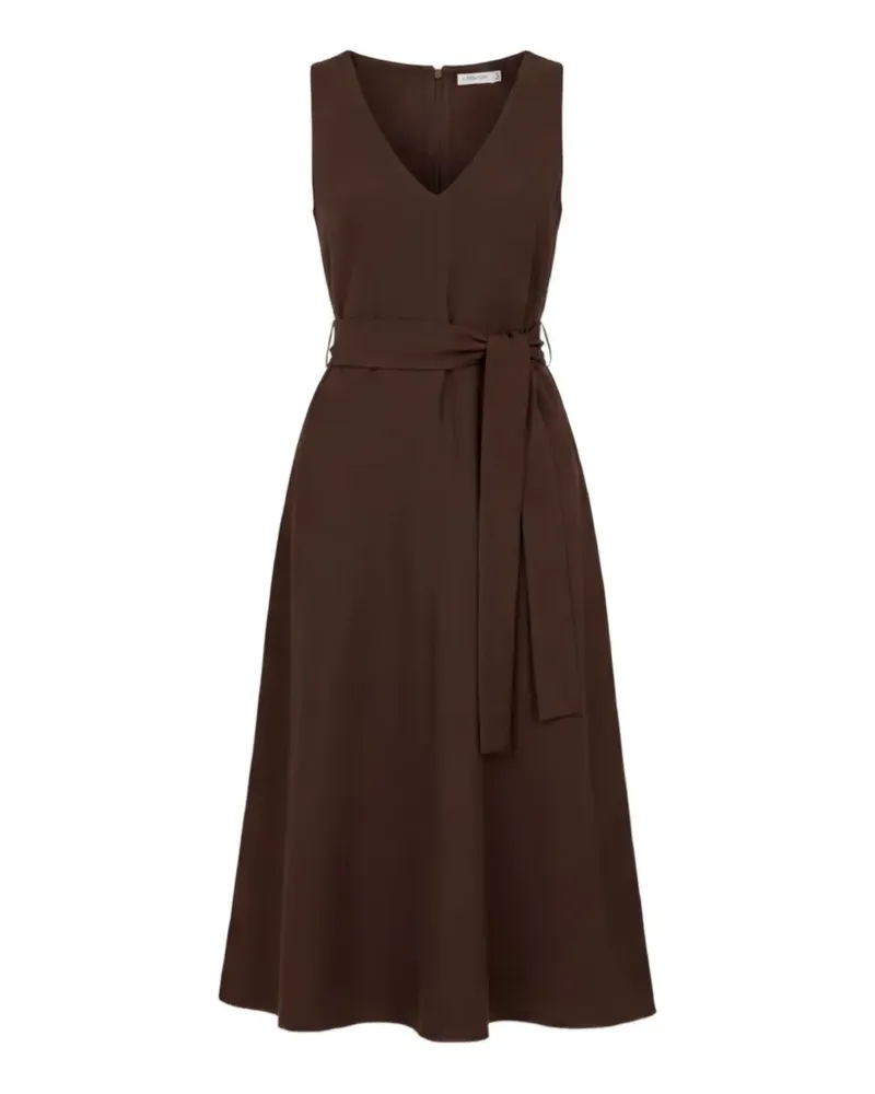 P.A.R.O.S.H. belted V-neck midi dress - Braun Braun