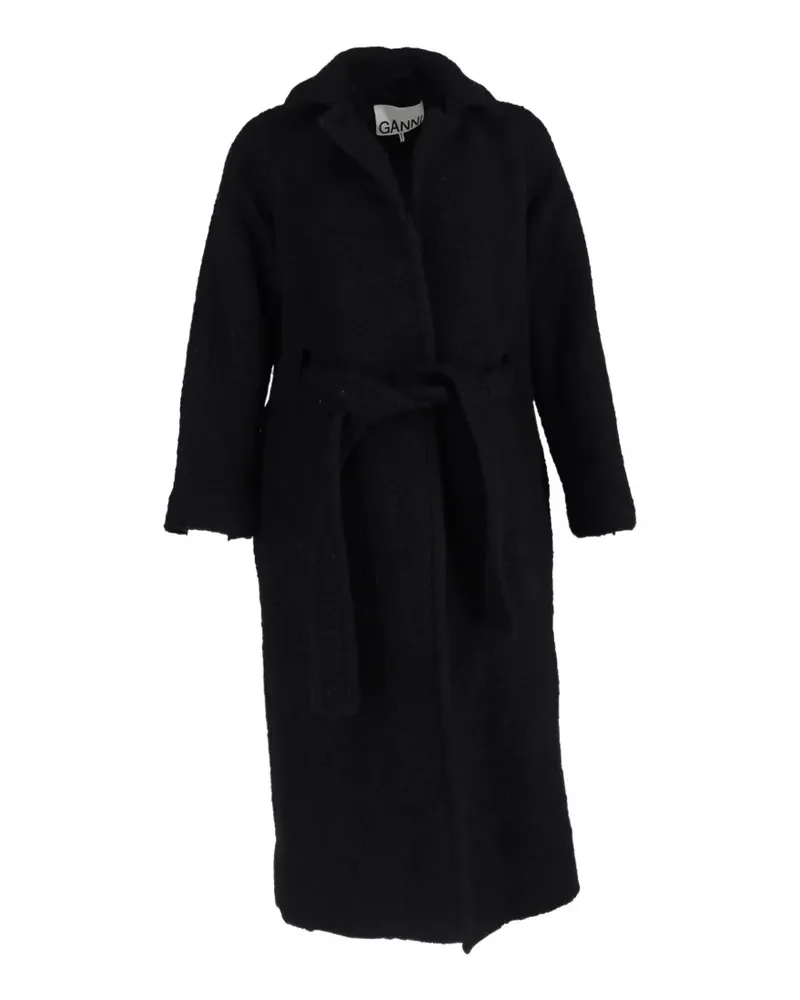 Ganni belted coat - Schwarz Schwarz