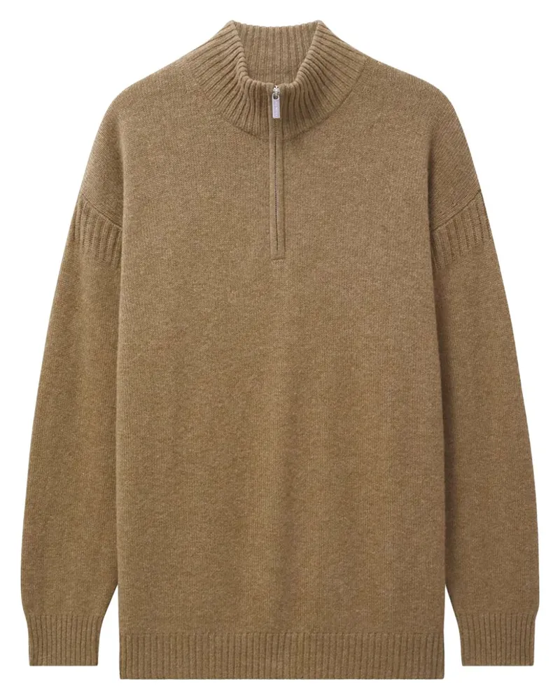 Pringle of Scotland Pullover aus Kaschmir mit Reißverschluss - Nude Nude