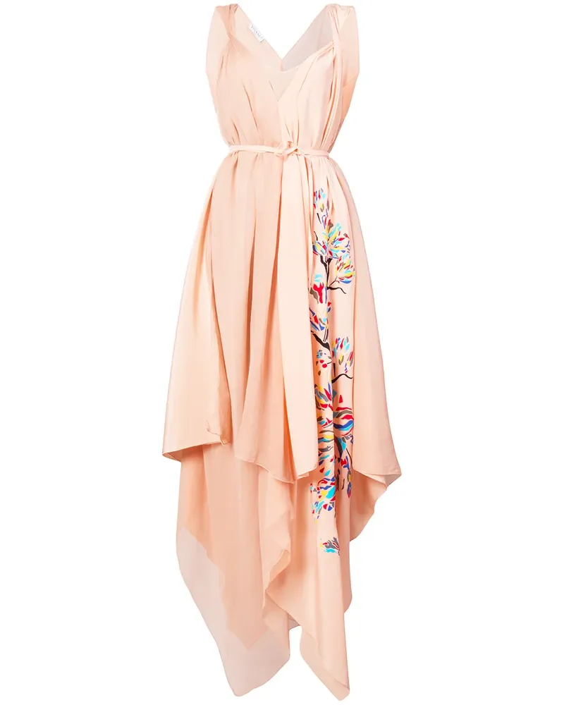 Vionnet Kleid mit zipfeligem Saum - Rosa Rosa