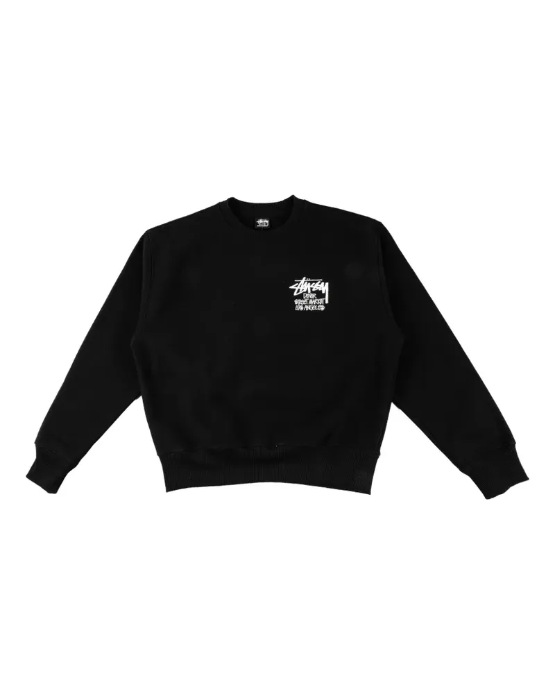 Stüssy x Dover Street Market logo-print crew-neck sweater - Schwarz Schwarz