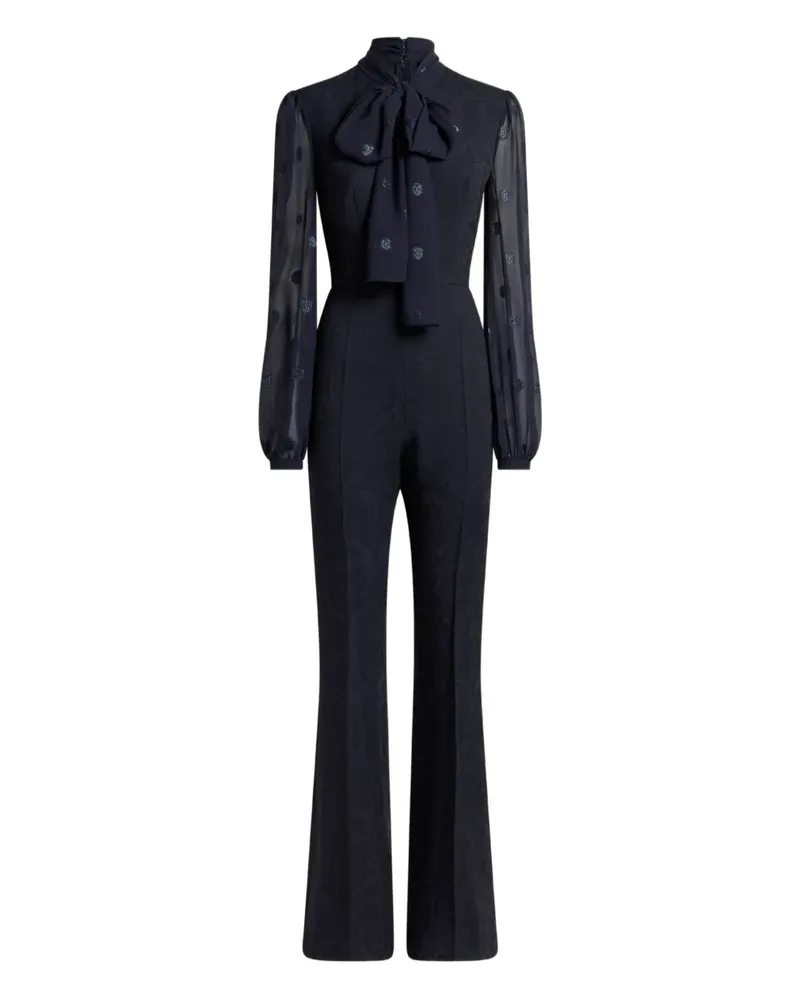 Etro Jumpsuit mit Jacquard-Schleife - Blau Blau