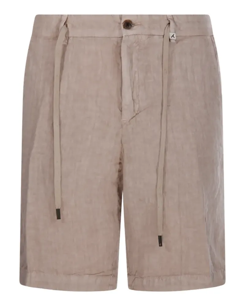MYTHS drawstring buttoned shorts - Nude Nude