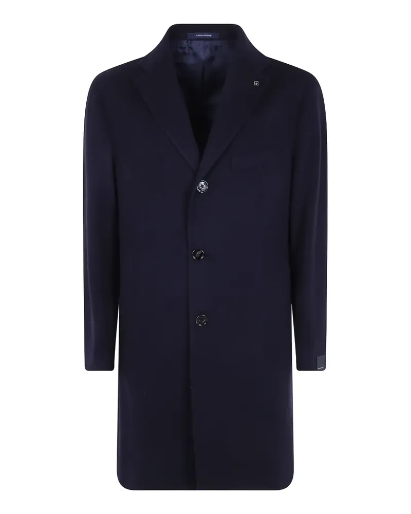 Tagliatore Einreihiger Mantel mit fallendem Revers - Blau Blau