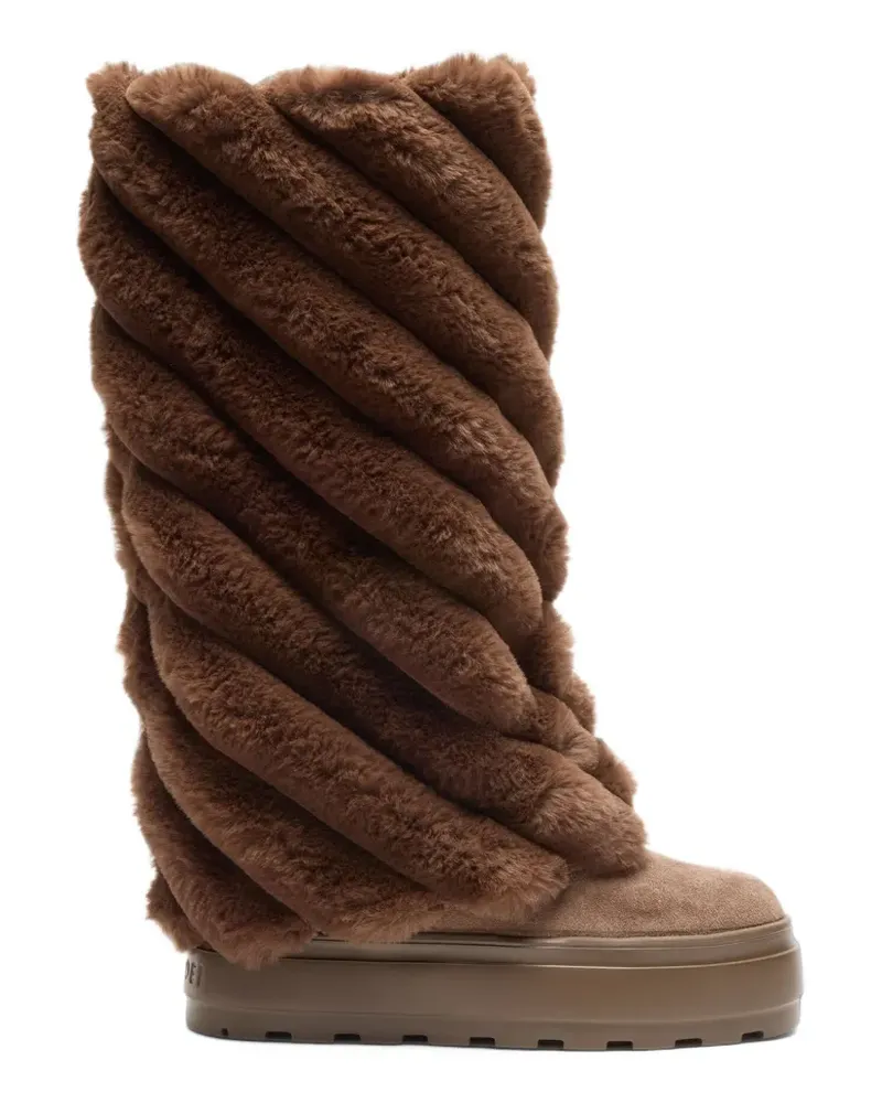 Casadei Eureka Stiefel aus Faux Fur - Braun Braun