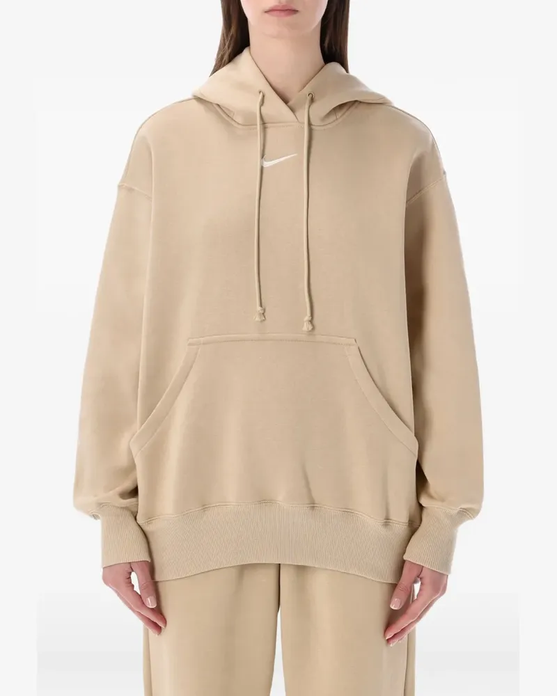 Nike Hoodie mit Logo-Stickerei - Nude Nude