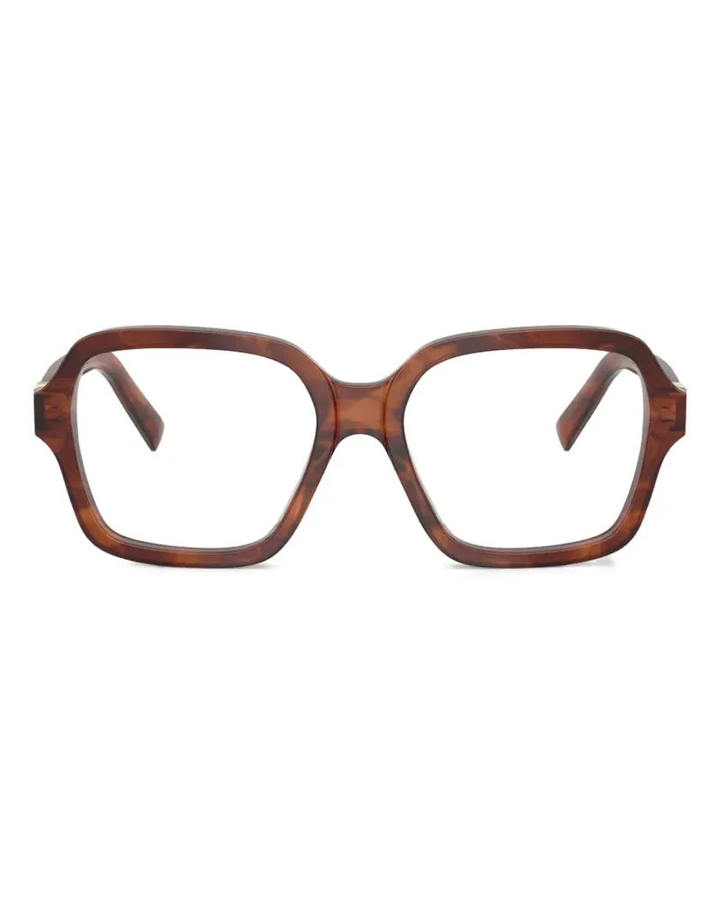 Miu Miu Brille mit eckigem Gestell - Braun Braun