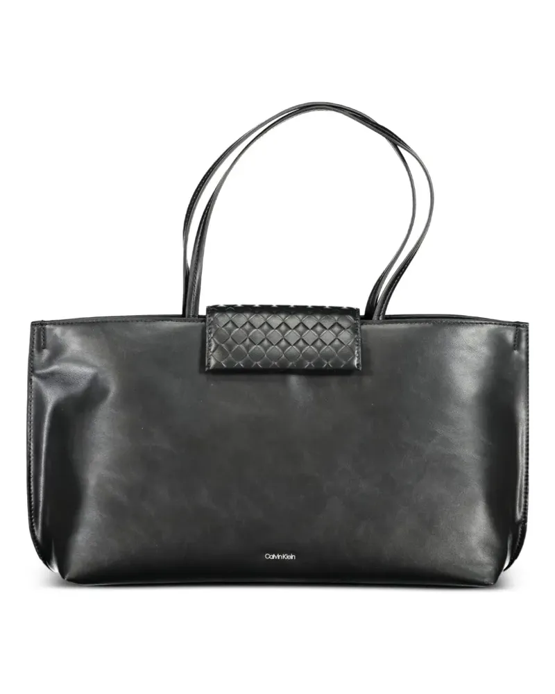 Calvin Klein woven-detail tote bag - Schwarz Schwarz