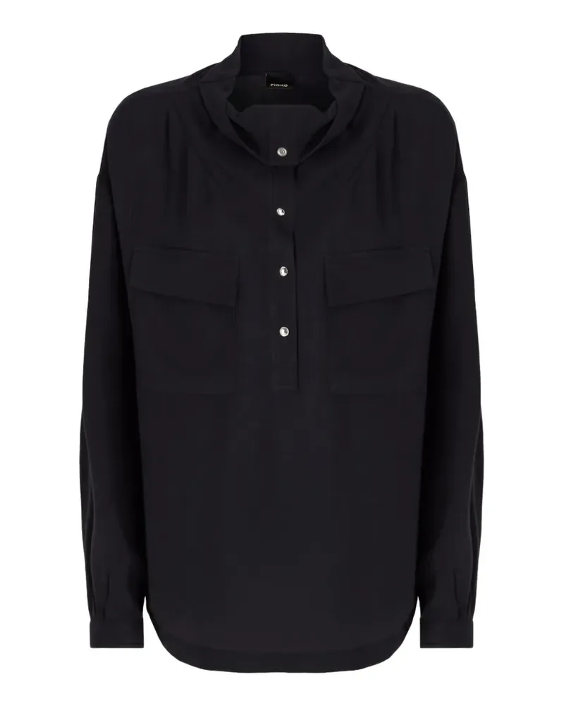 Pinko Bluse mit Brusttasche - Blau Blau