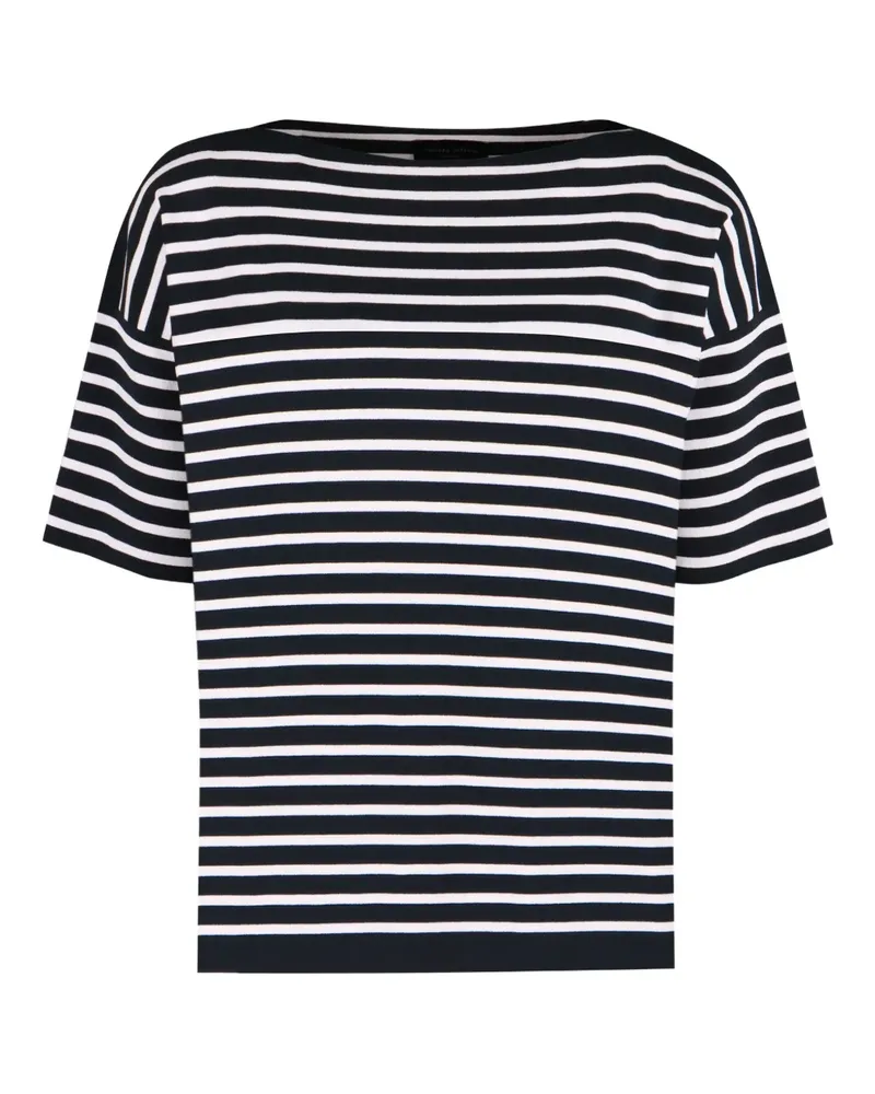 Roberto Collina Gestreiftes T-Shirt - Schwarz Schwarz