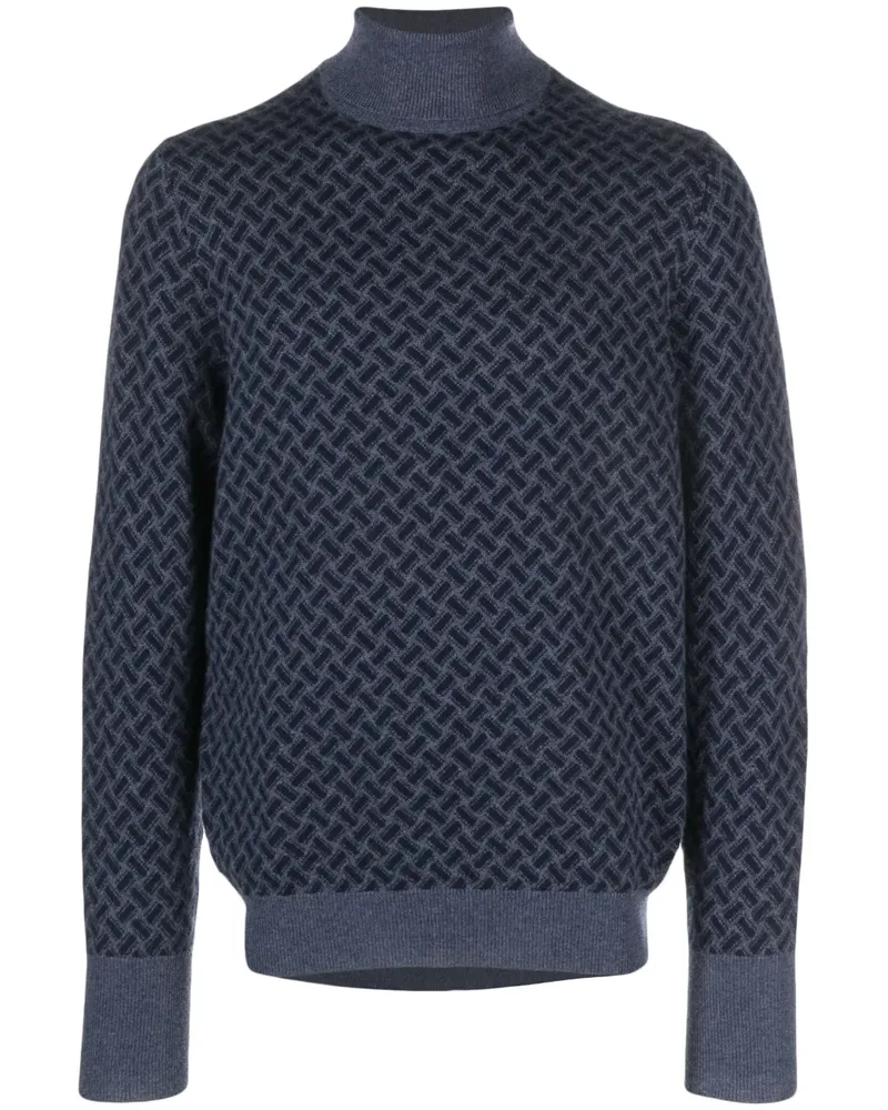 Drumohr  Biscottino Pullover aus Kaschmir - Blau Blau