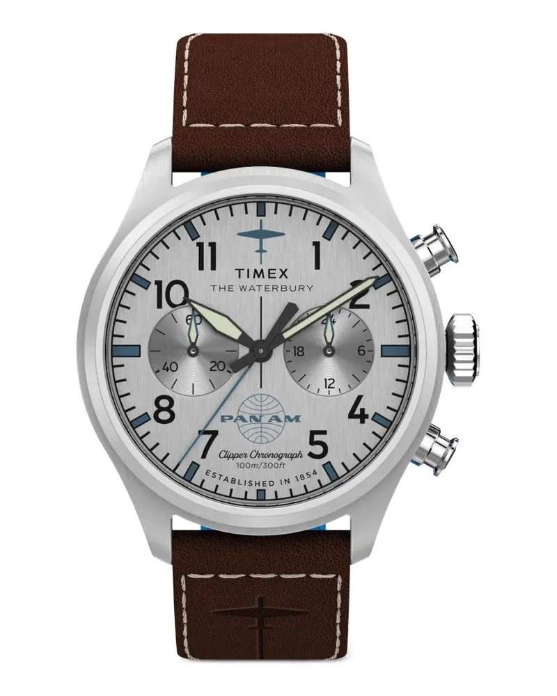 Timex x Pan Am Waterbury Ace 41mm watch - Silber Silber