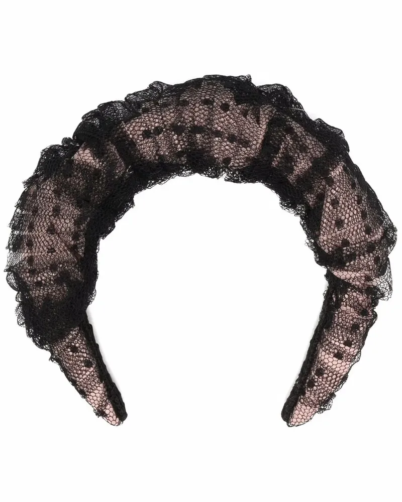 RED Valentino Haarreif mit gepunktetem Tüll - Schwarz Schwarz