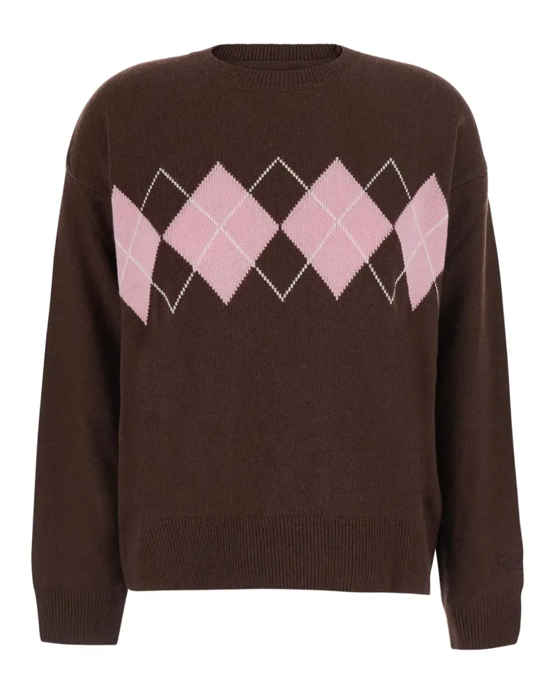 MC2 Saint Barth Pullover mit Argyle-Intarsie - Braun Braun