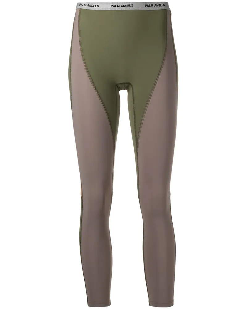 Palm Angels Leggings in Colour-Block-Optik - Grau Grau