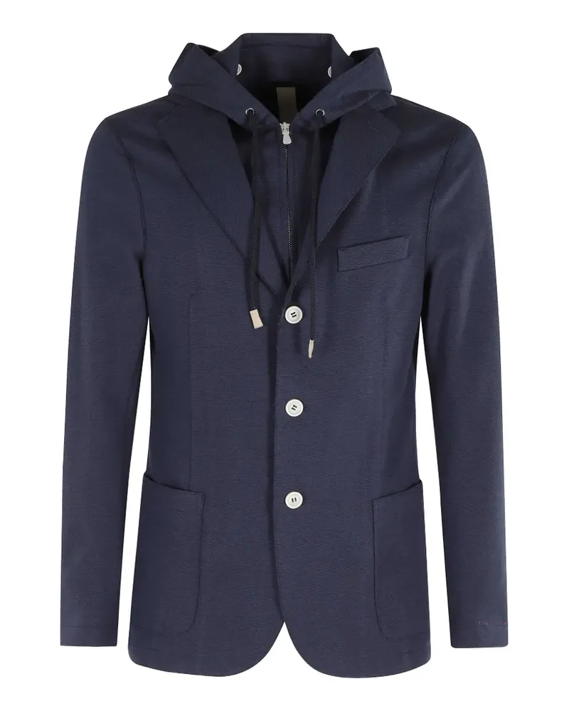 Eleventy Jacke mit Kapuze - Blau Blau