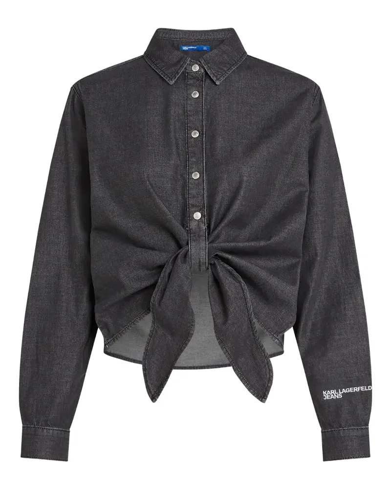 Karl Lagerfeld Jeansrock mit Schnürung - Schwarz Schwarz