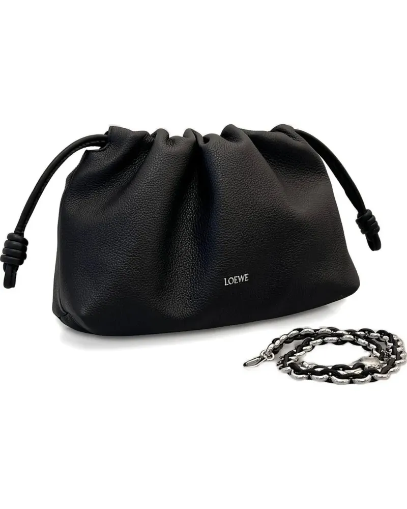 Loewe Mittelgroße Flamenco Clutch - Schwarz Schwarz