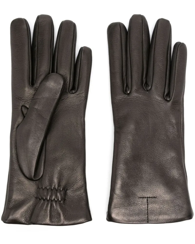 Totême Handschuhe aus Leder Schwarz