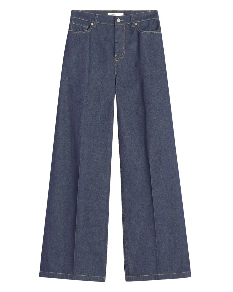 Kitsuné Weite High-Waist-Jeans - Blau Blau