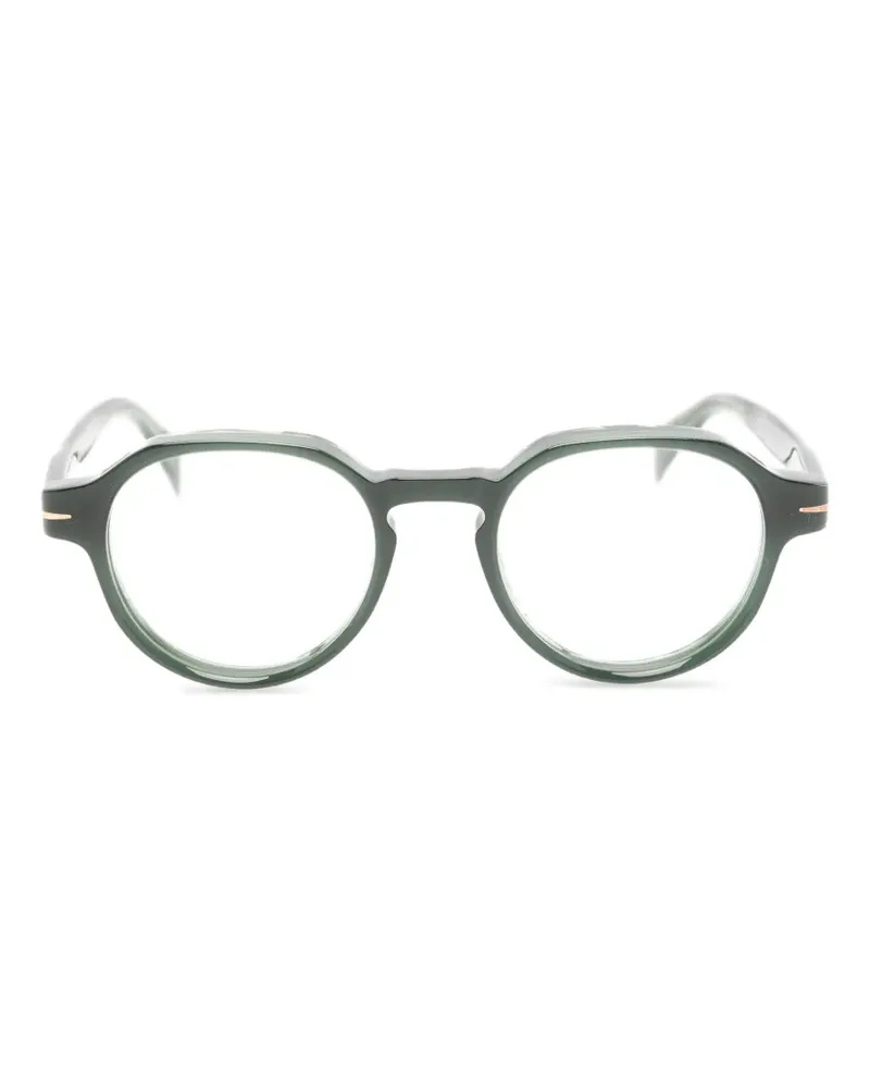 EYEWEAR by DAVID BECKHAM Runde Brille in Schildpattoptik - Grün Grün
