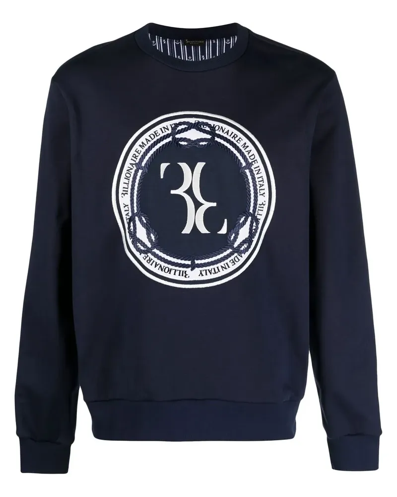 Billionaire Sweatshirt mit Logo-Print - Blau Blau