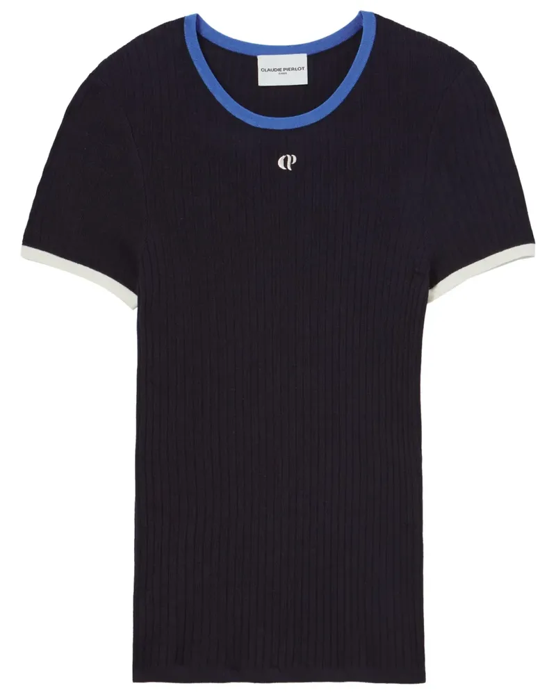 Claudie Pierlot Fein gestricktes Oberteil - Blau Blau