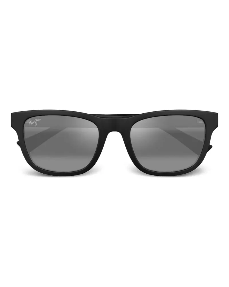 Maui Jim Eckige Sonnenbrille - Schwarz Schwarz